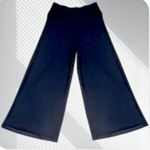 Wide Leg Pants LG Jersey Stretch  Black Minimalist essential boho Chic